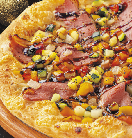 写真：カモと彩り野菜