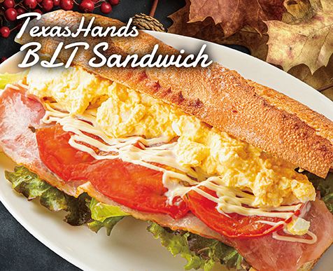 テキサスハンズの BLTサンド【たまごサラダ追加トッピング】